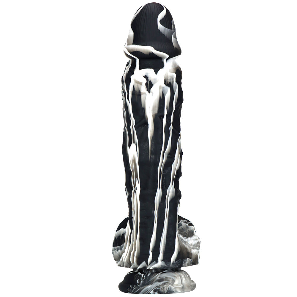 9 Inch Mixed Colors 2 Inch Wide Dildo