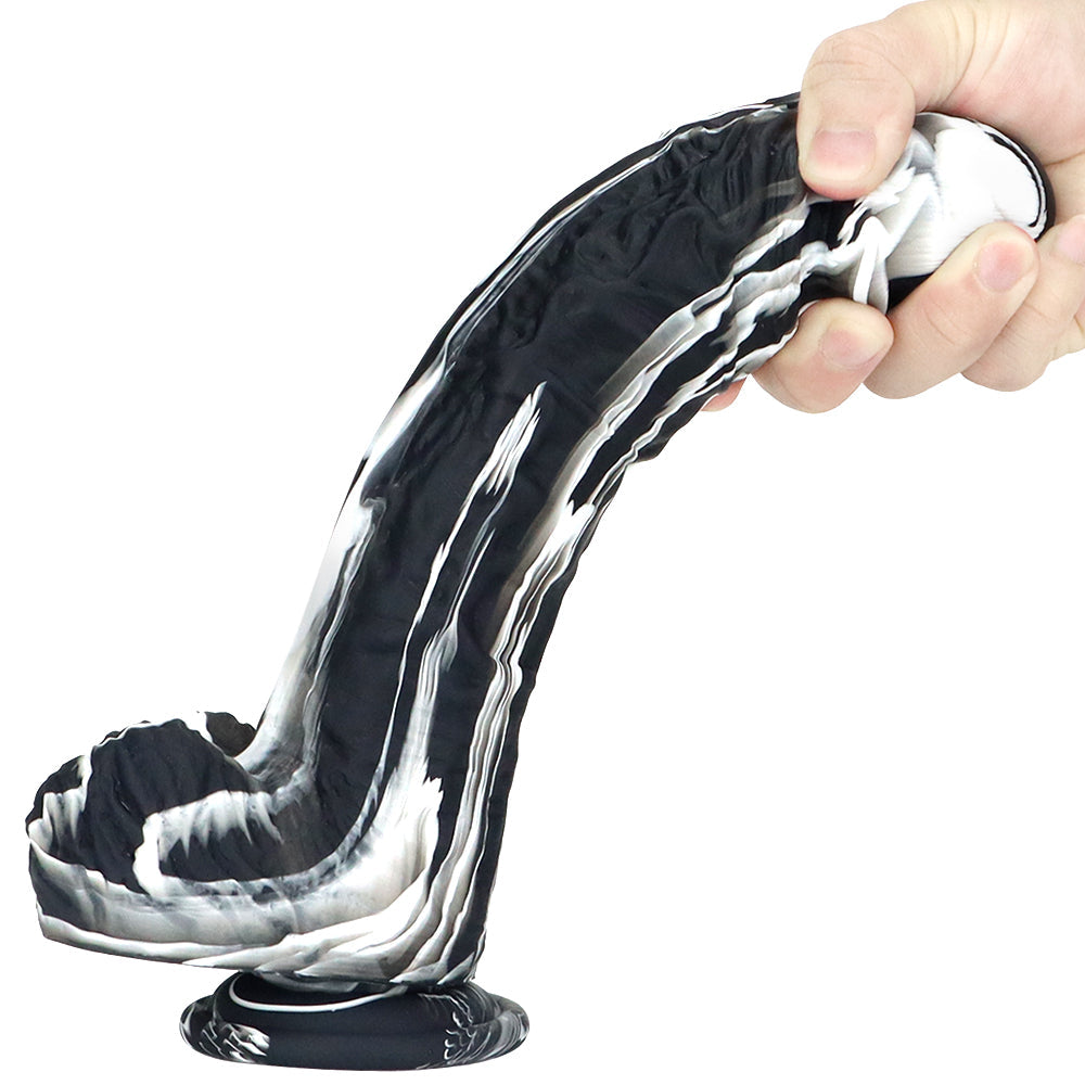 9 Inch Mixed Colors 2 Inch Wide Dildo