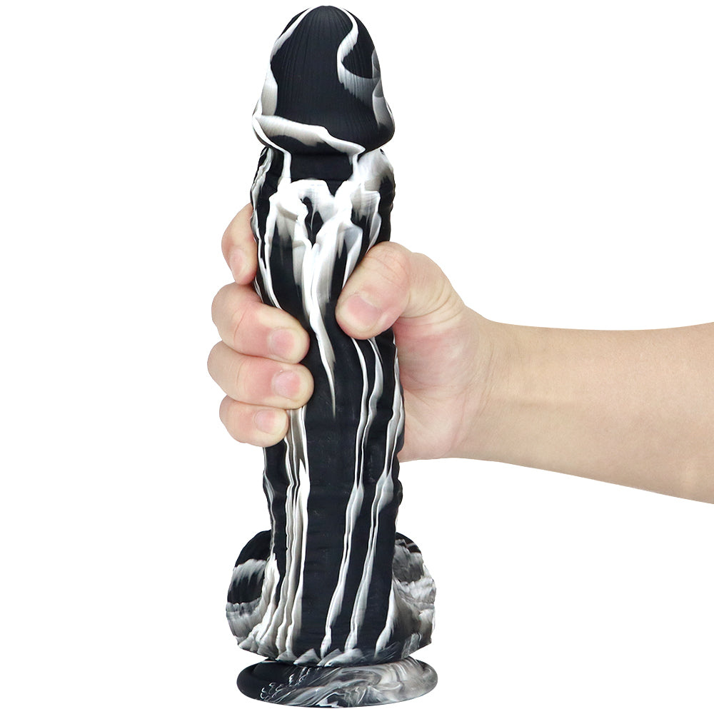9 Inch Mixed Colors 2 Inch Wide Dildo