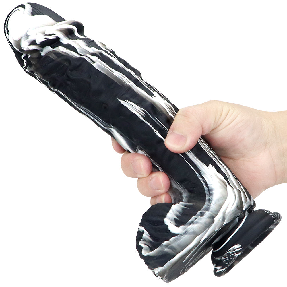 9 Inch Mixed Colors 2 Inch Wide Dildo