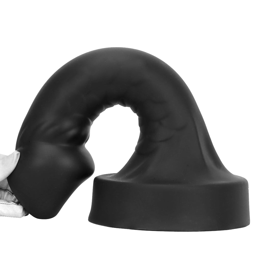 13 Inch Curved Pointed Big Black Dildo