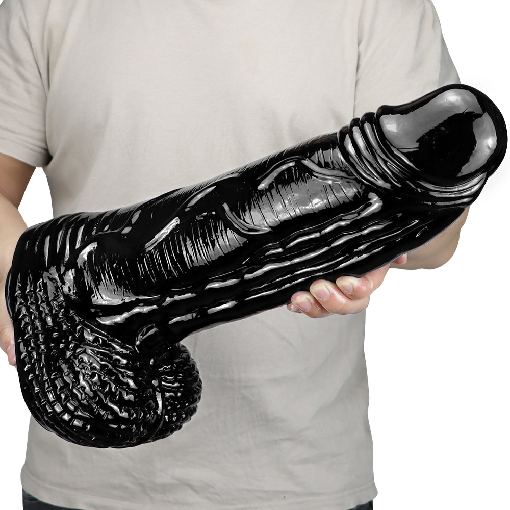 15 Inch Long Extreme Big Black Dildo