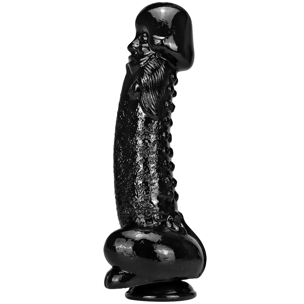 11 Inch Alien Bald Big Black Dildo