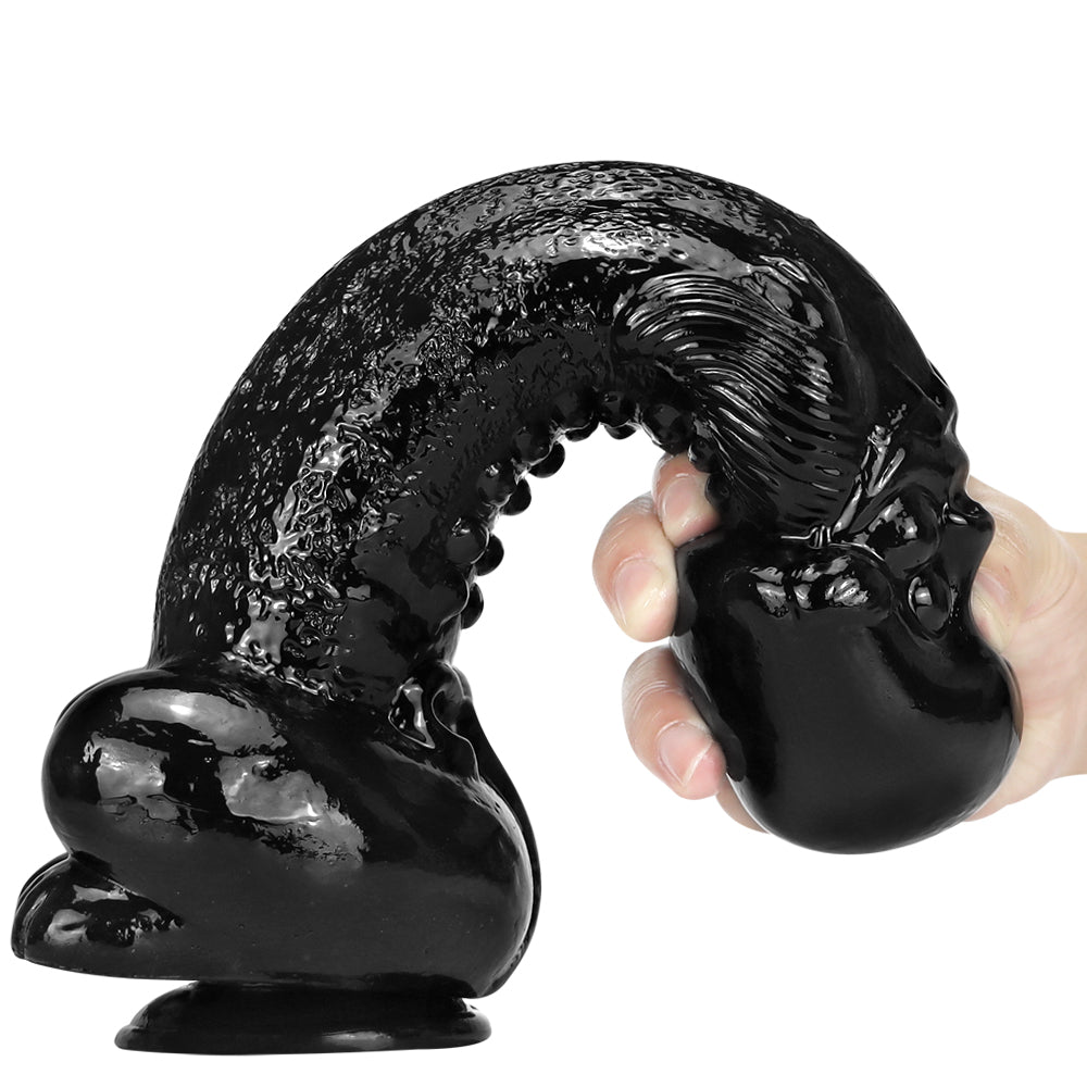 11 Inch Alien Bald Big Black Dildo