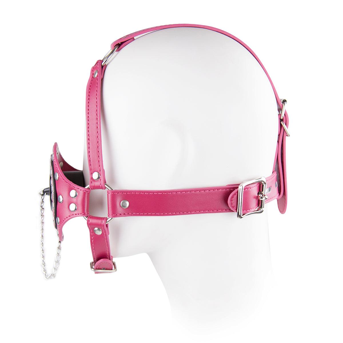 Removable Leather Bondage BDSM Ball Gag Mask