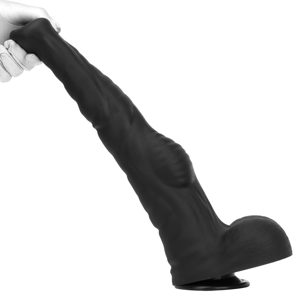 16 Inch Black Huge Silicone Horse Dildo