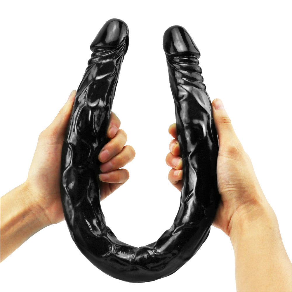 22 Inch Long Black Realistic Double Dildo
