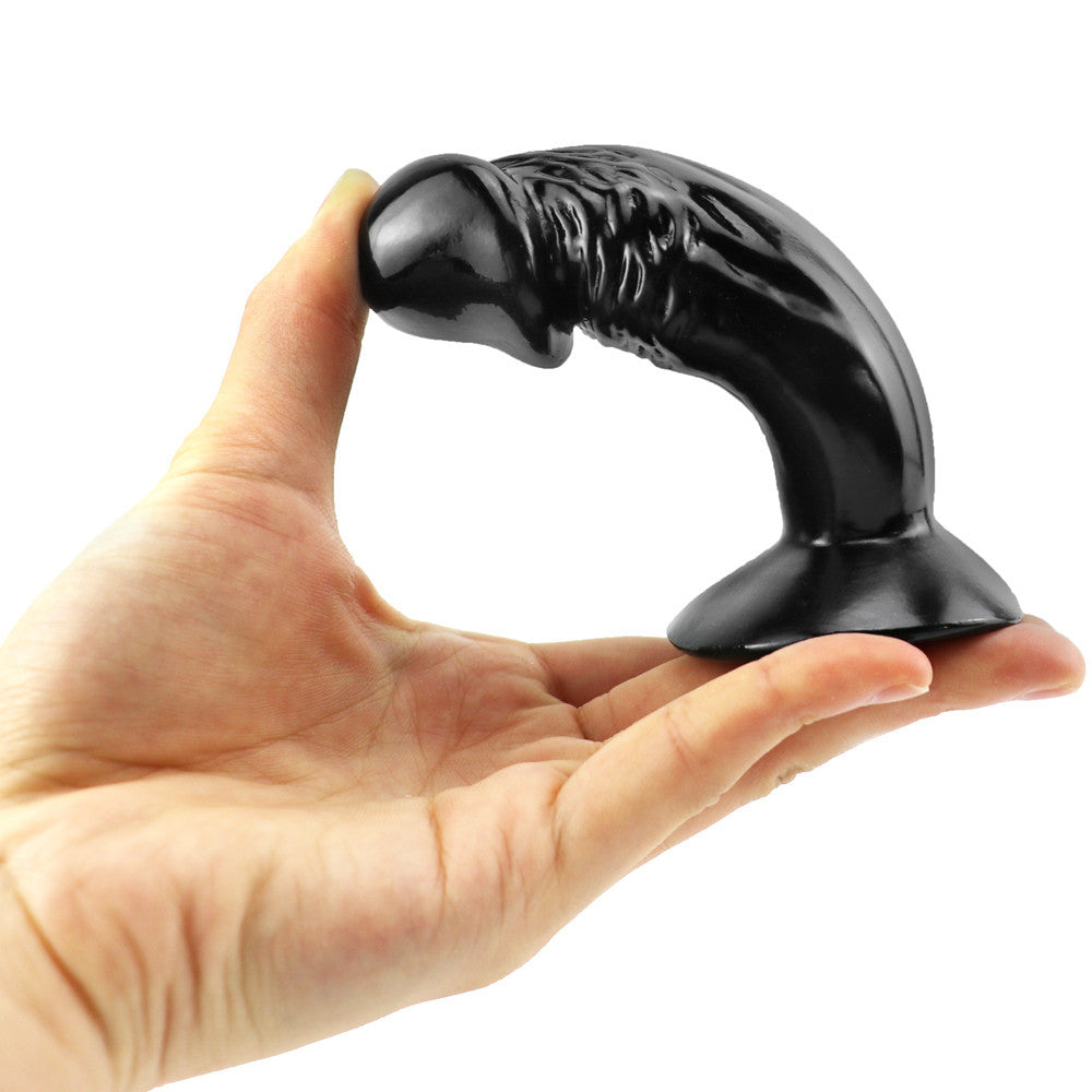 4 Inch Black Realistic Suction Cup Small dildo