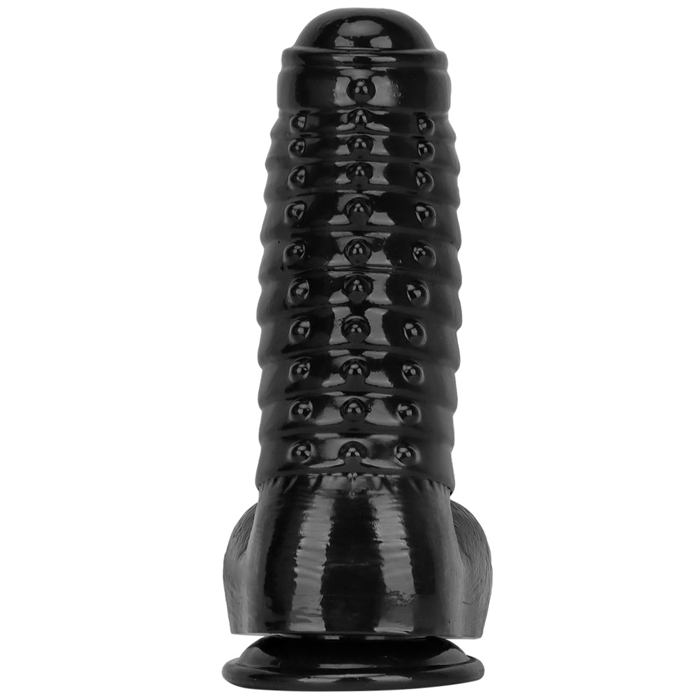 13 Inch Raised Black Huge Dragon Dildo