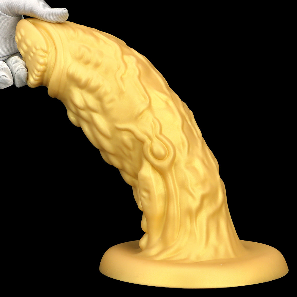 13 Inch Silicone Gold Giant Dragon Dildo