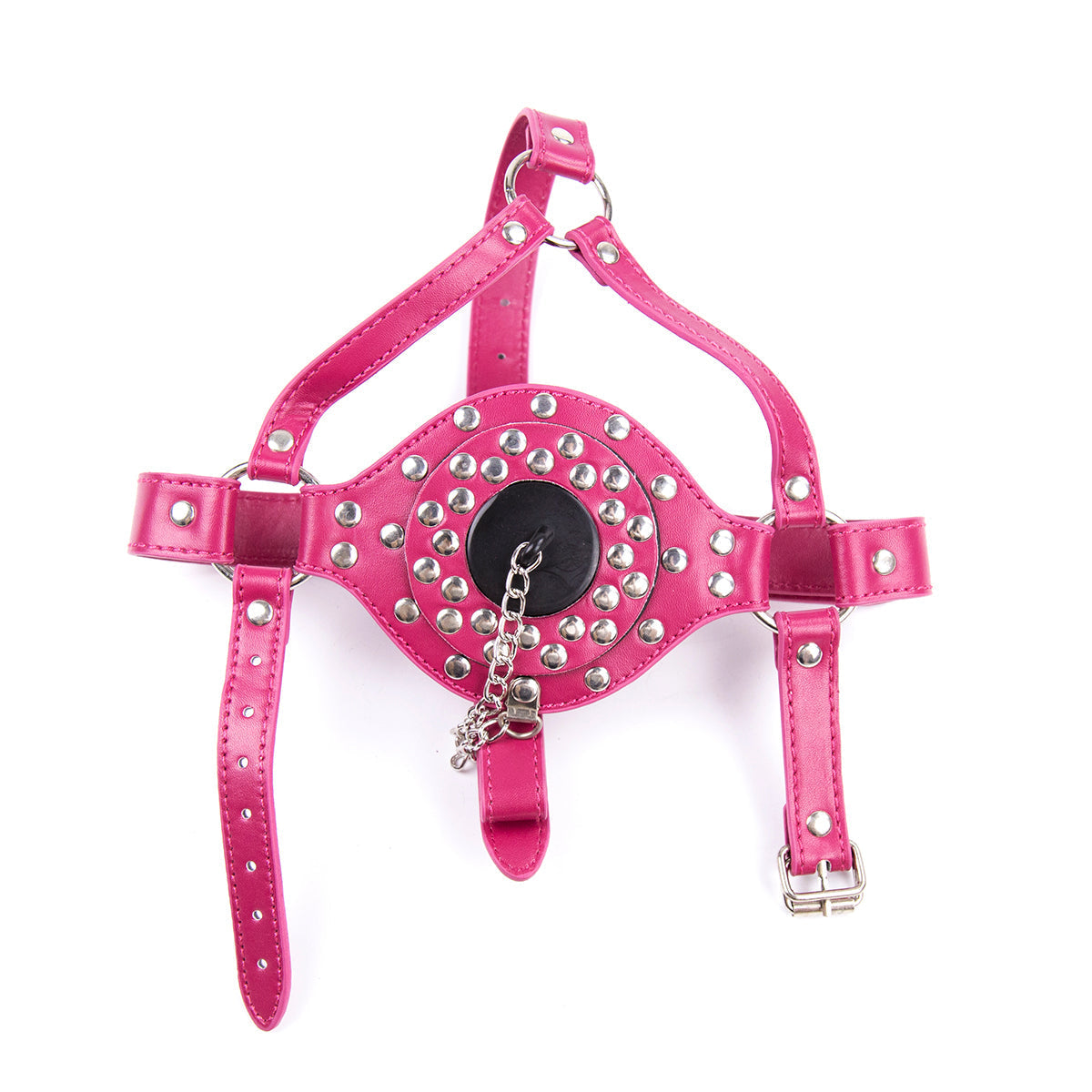 Removable Leather Bondage BDSM Ball Gag Mask