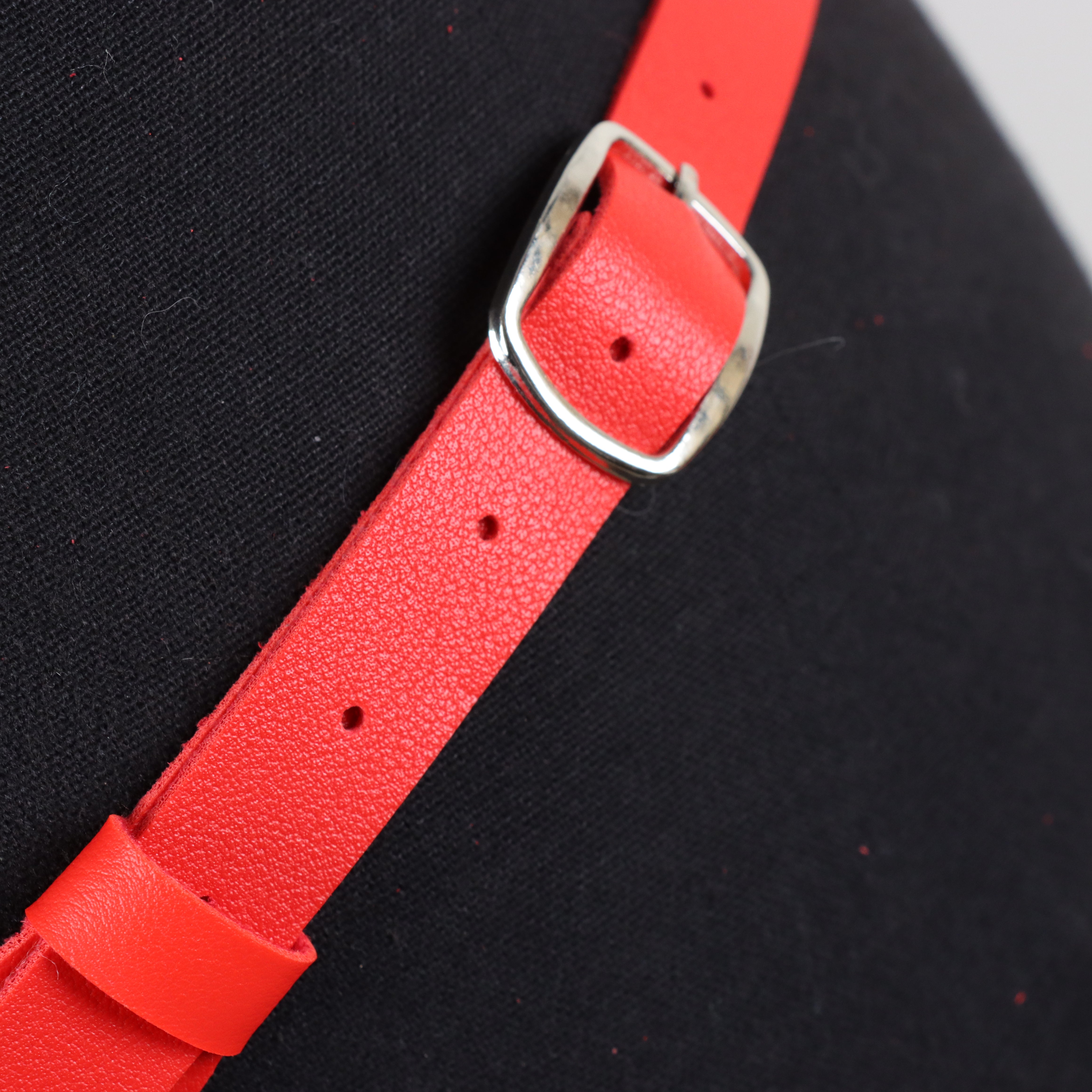 Red Premium Leather Strap On Harness