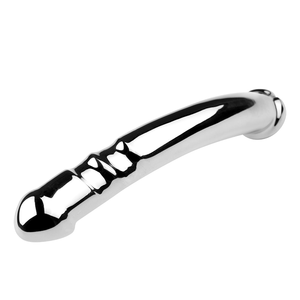 7 Inch Stainless Steel Double Headed Metal Dildo