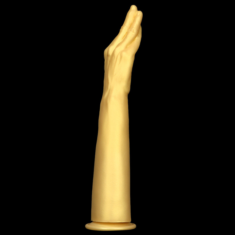 16 Inch Gold Real Hand Model Fist Dildo