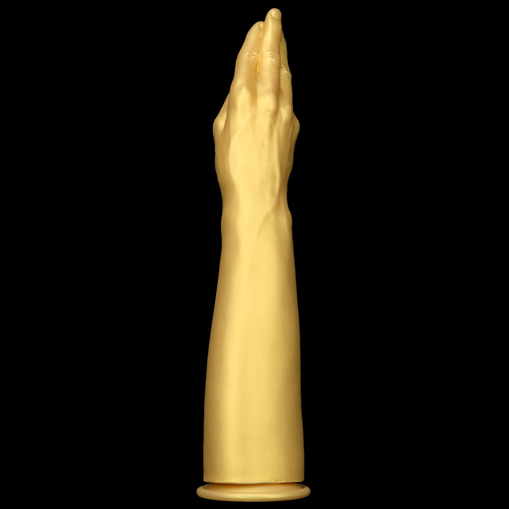 16 Inch Gold Real Hand Model Fist Dildo