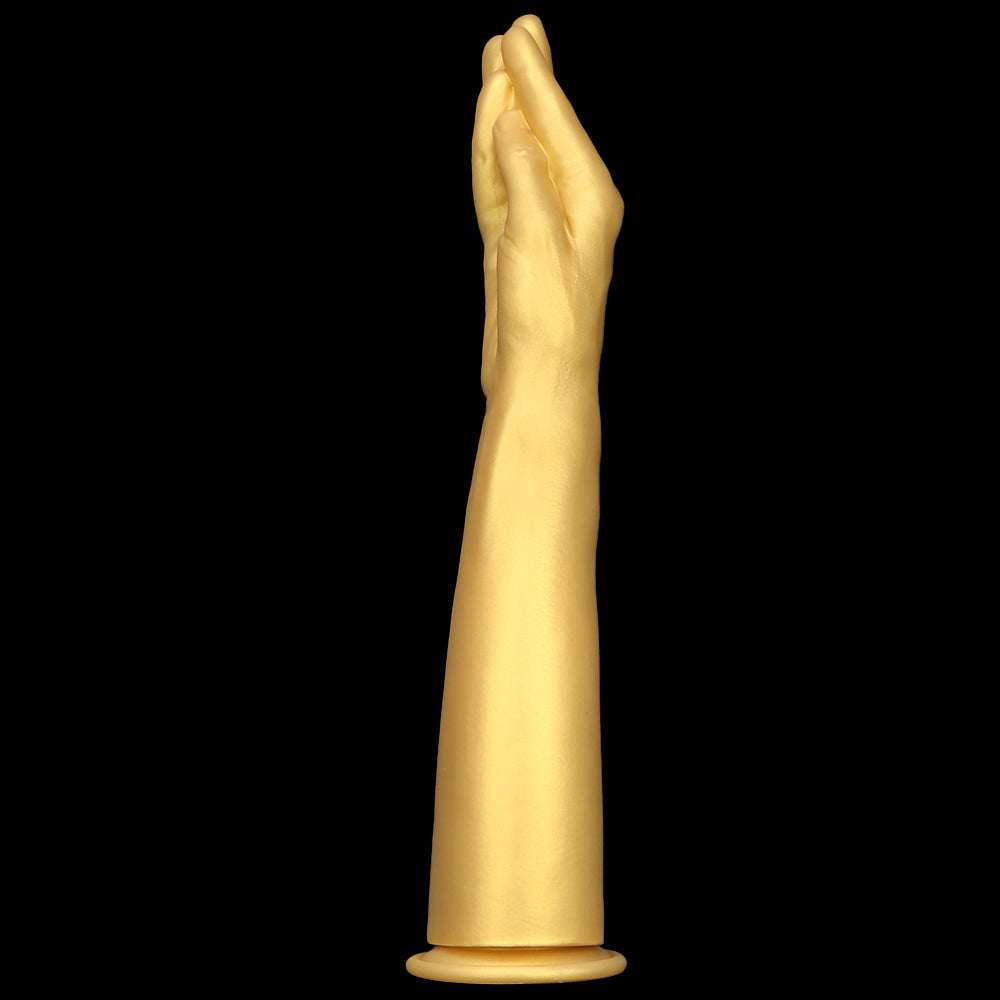 16 Inch Gold Real Hand Model Fist Dildo