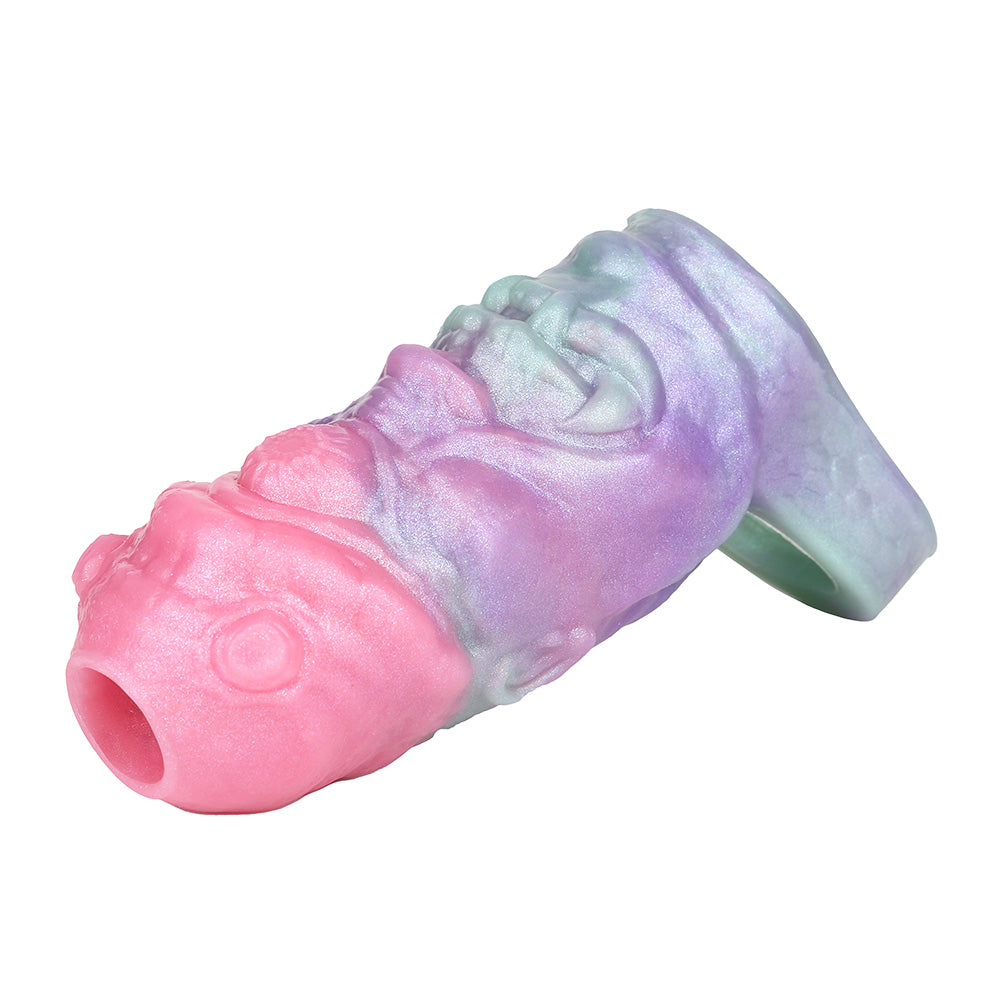 5 Inch Silicone Fantasy Monster Open Penis Sleeve