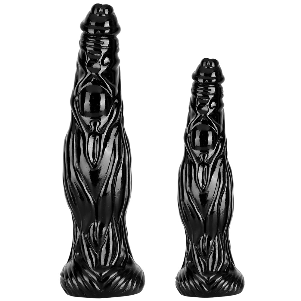 Black Large 2 Inch Wide Dragon Dildo