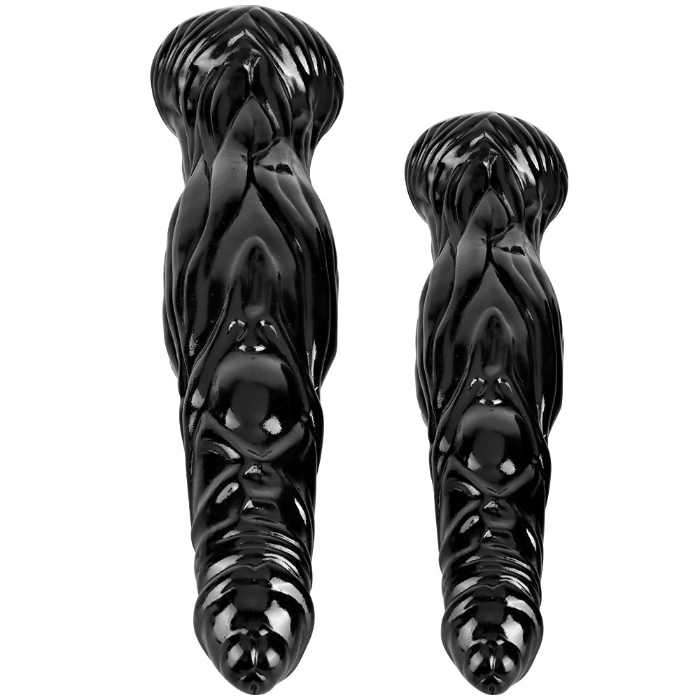 Black Large 2 Inch Wide Dragon Dildo