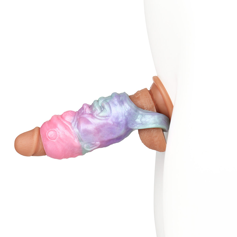 5 Inch Silicone Fantasy Monster Open Penis Sleeve