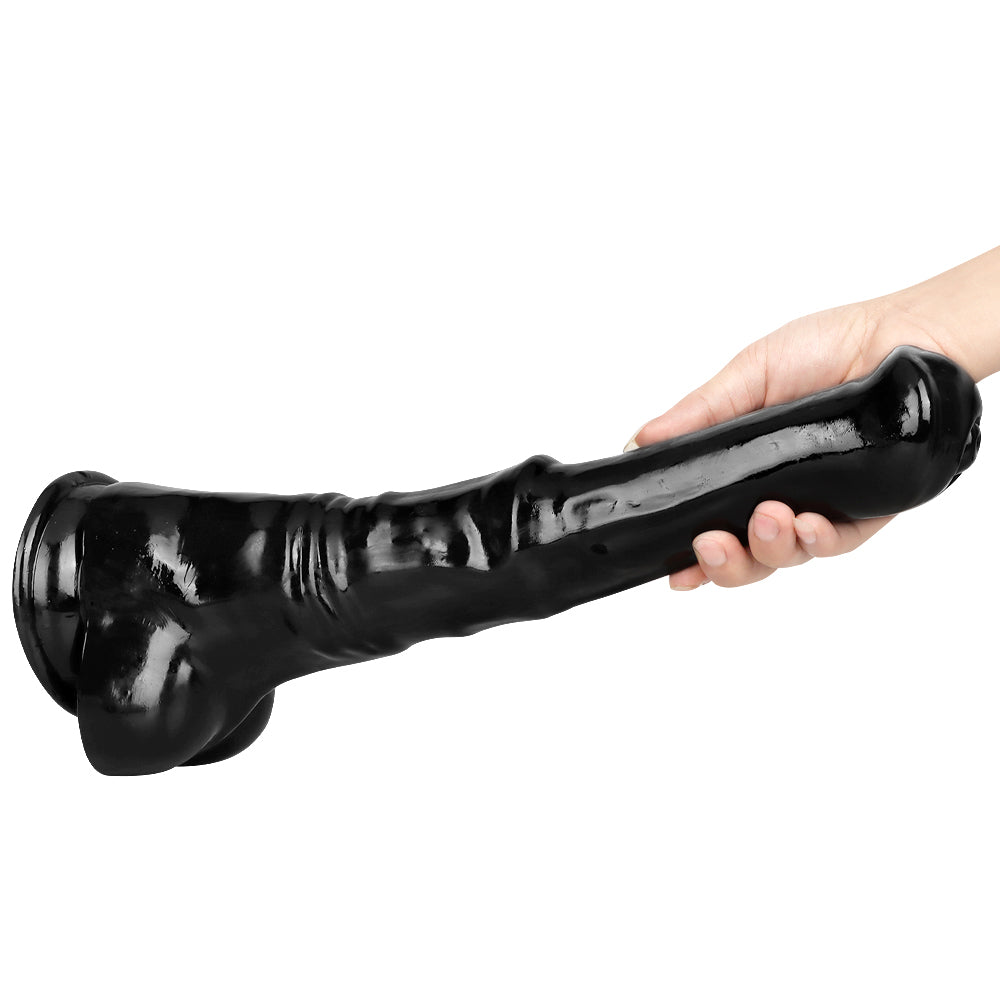 16 Inch Realistic Black Huge Horse Dildo