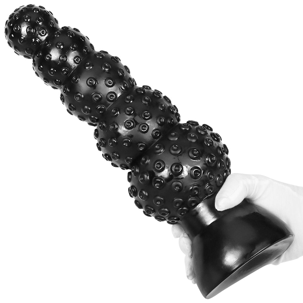 5 Beaded Black Octopus Tentacle Dildo