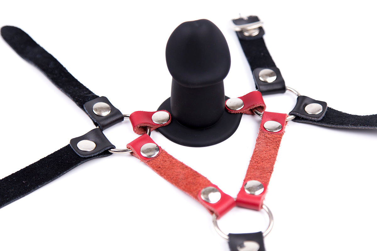 Training BDSM Mouth Silicone Dildo Gag