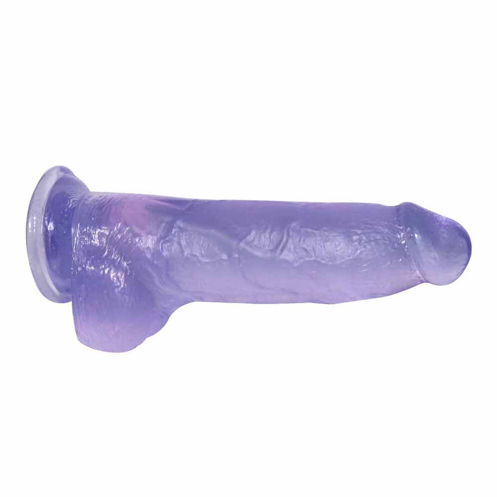 8 Inch Pointed Blue Jelly Dildo