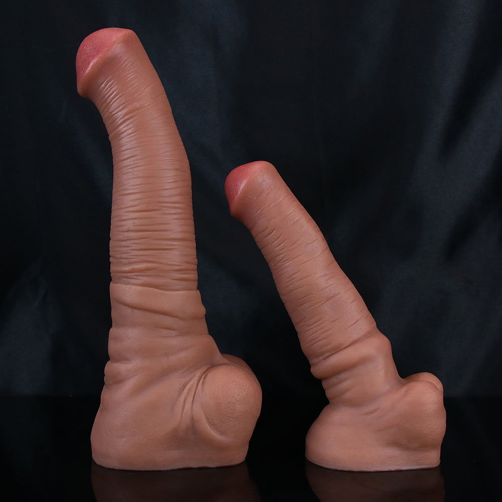 Real Wrinkled Loose Skin Elephant Fantasy Dildo