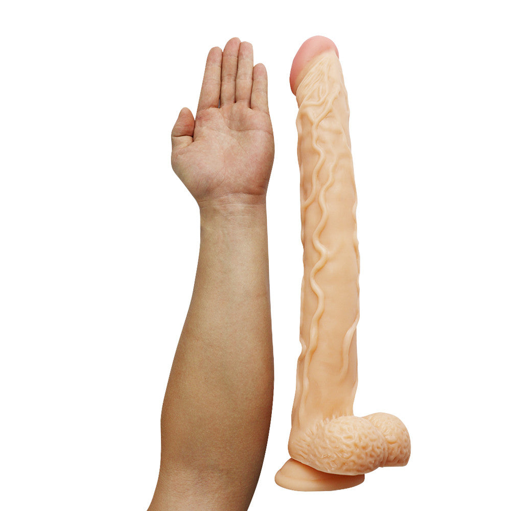 15 Inch Flesh Realistic Anal Extra Long Dildo