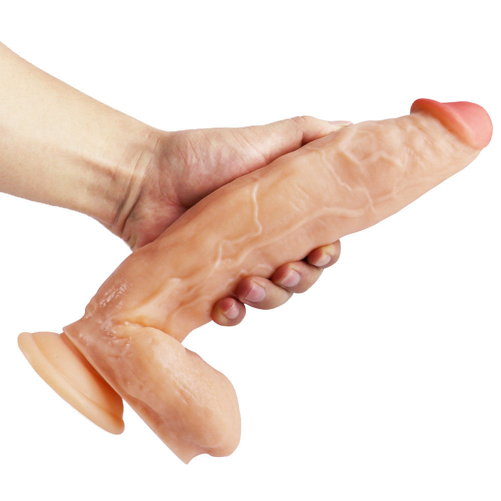 12 Inch Realistic Textured Thick Dildo