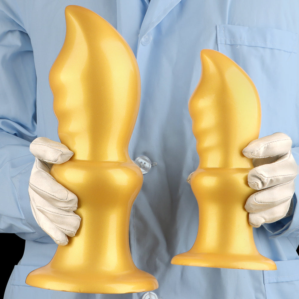 10 Inch Golden Broadsword Huge Butt Plug