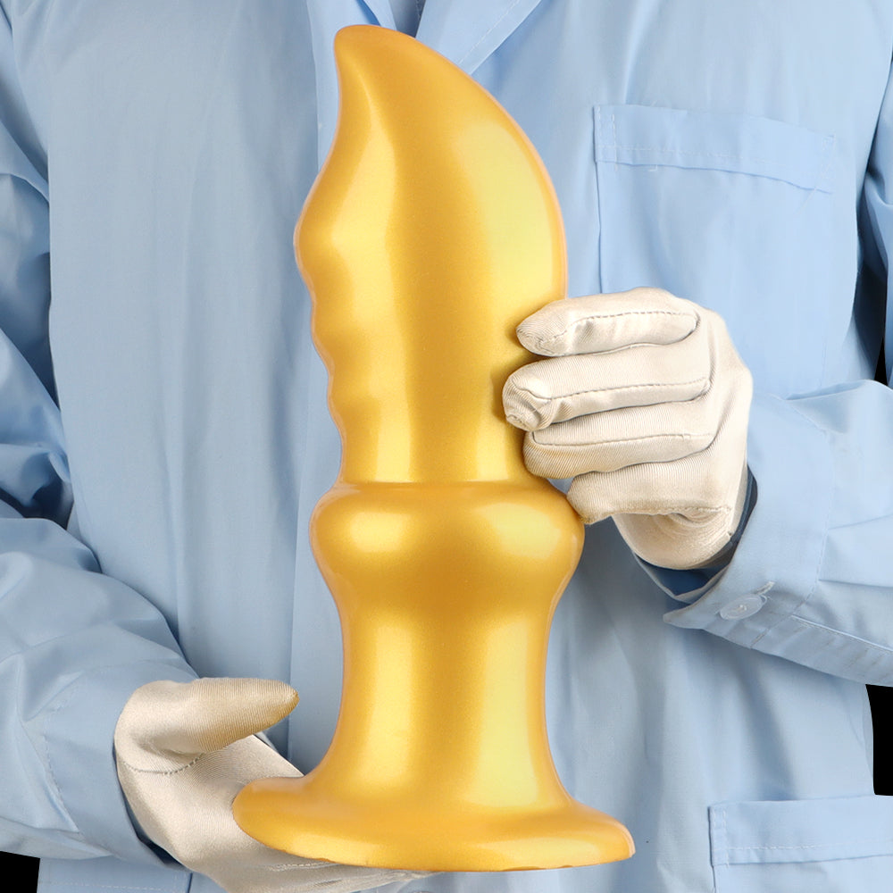 10 Inch Golden Broadsword Huge Butt Plug