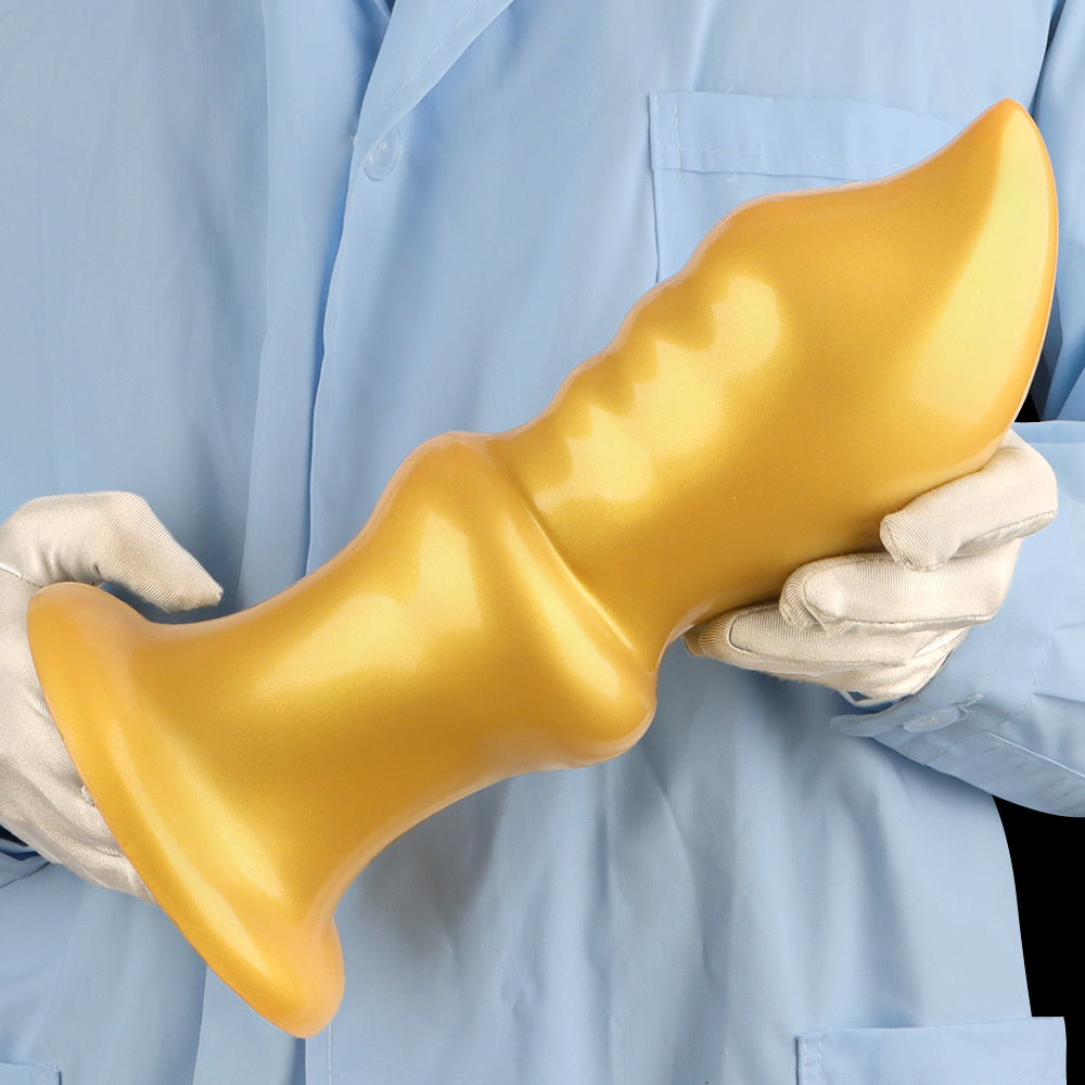 10 Inch Golden Broadsword Huge Butt Plug