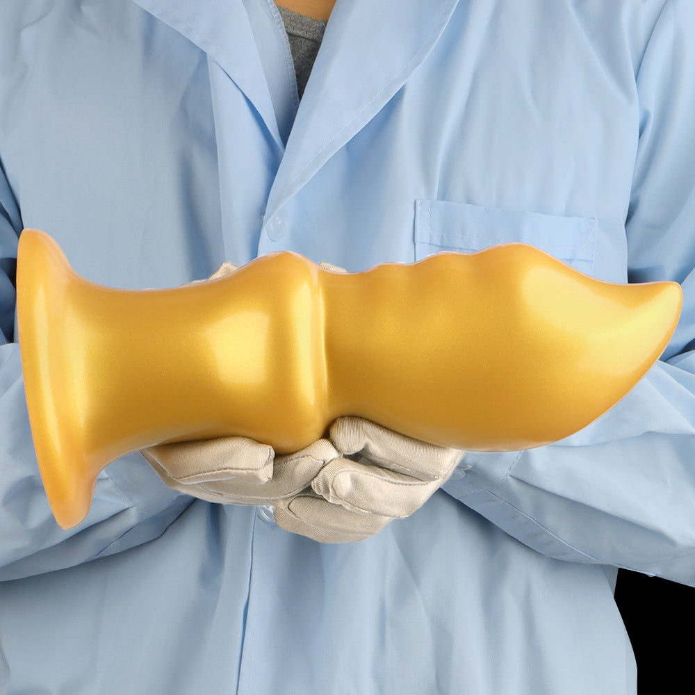10 Inch Golden Broadsword Huge Butt Plug