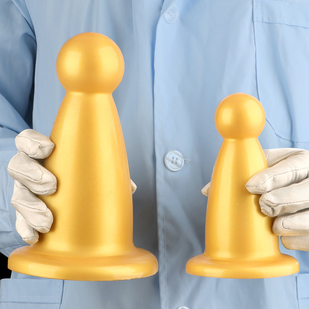 Gold Santa Hat Silicone Huge Butt Plug