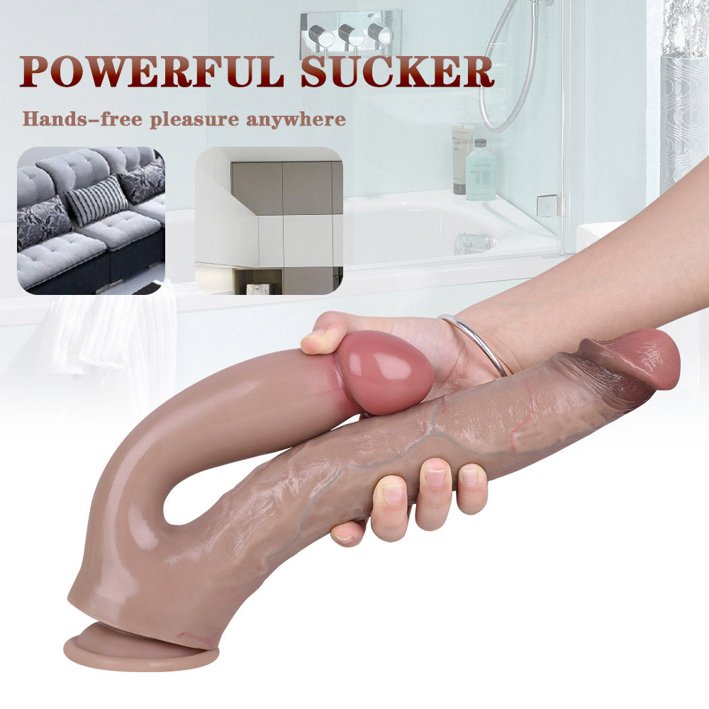 11 Inch Realistic Penis Double Penetration Dildo