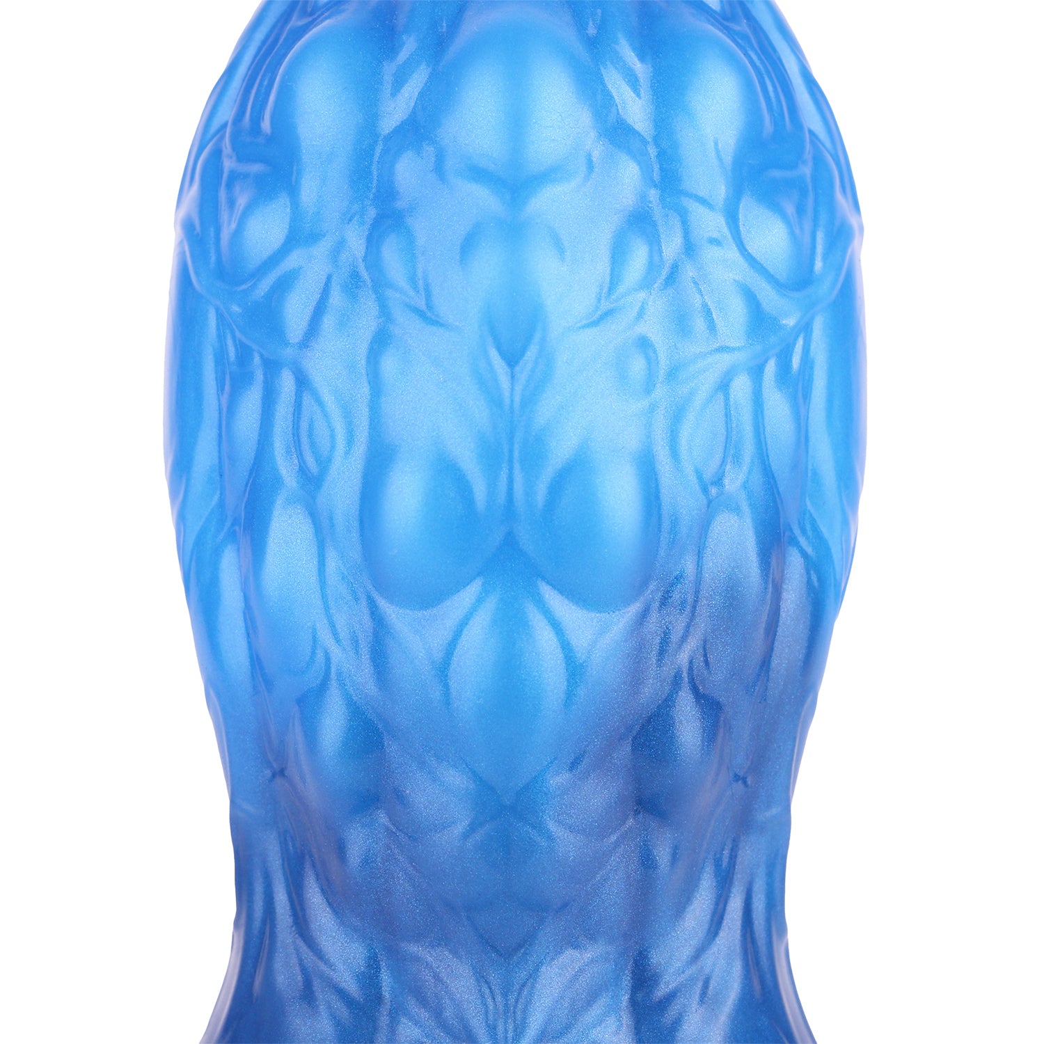 8 Inch Blue Dual Density Dog Knot Dildo