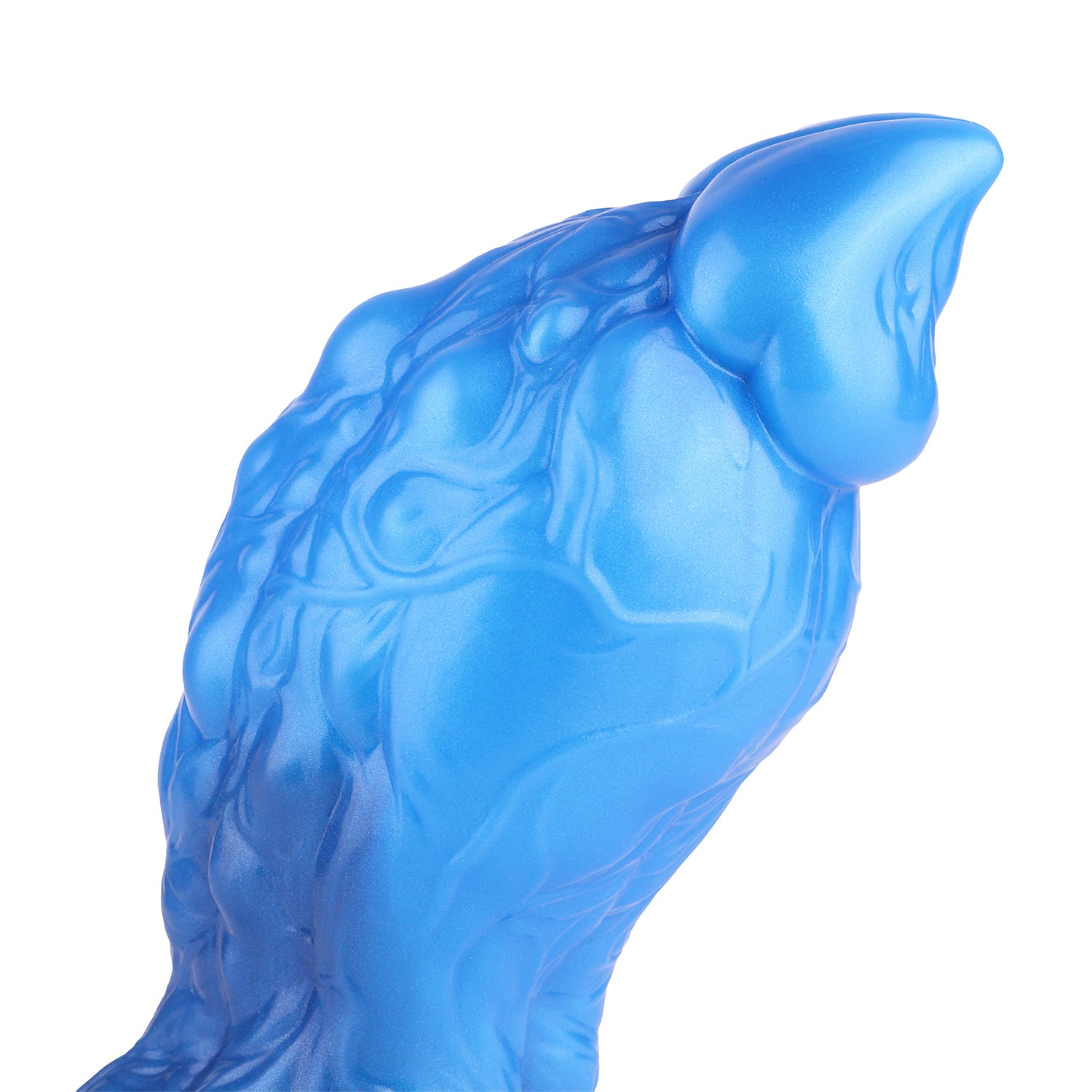 8 Inch Blue Dual Density Dog Knot Dildo