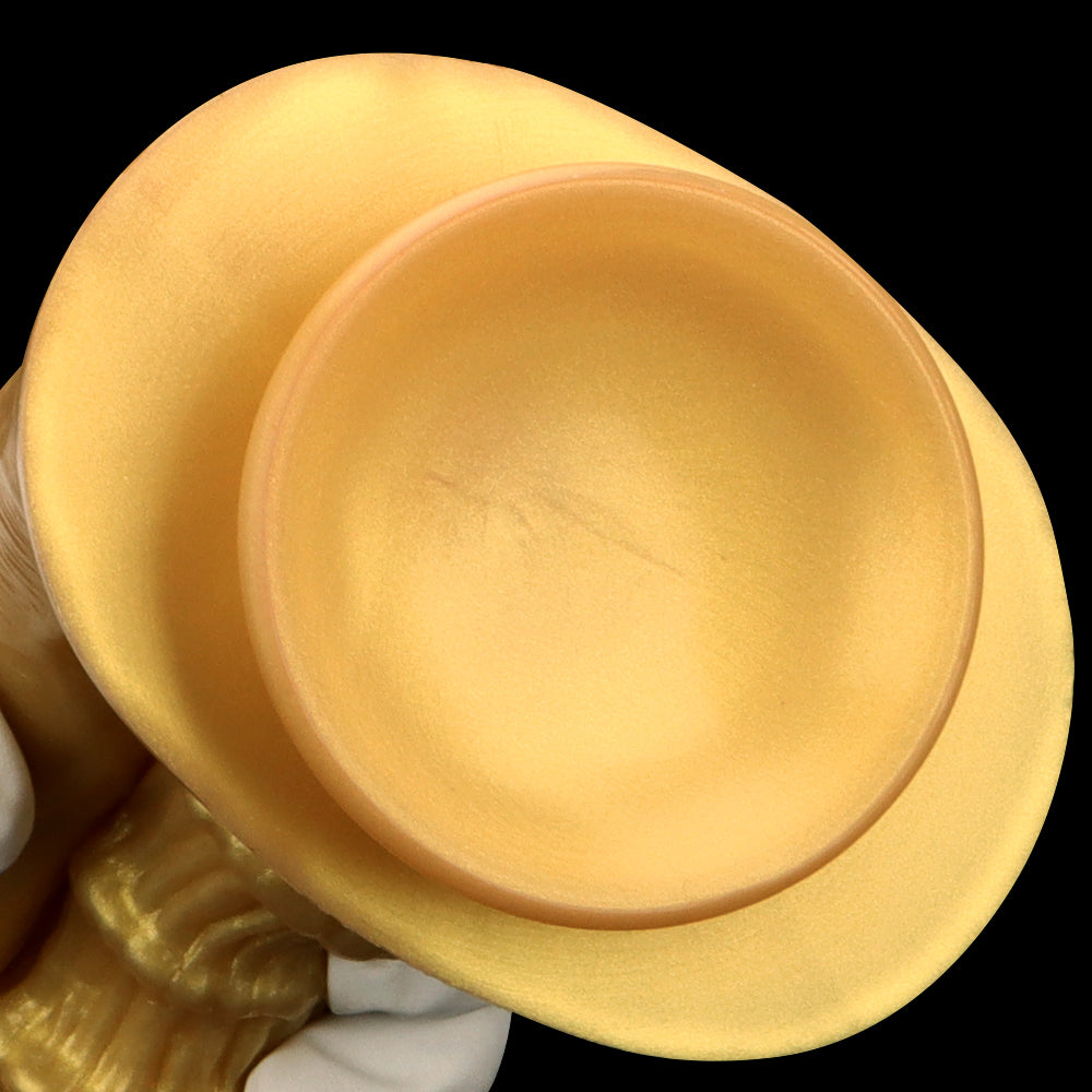 10 Inch Gold Silicone Double Penetration Dildo
