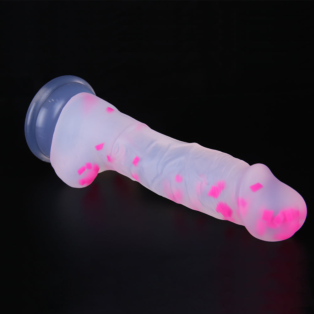 7 Inch Silicone Confetti Jelly Dildo