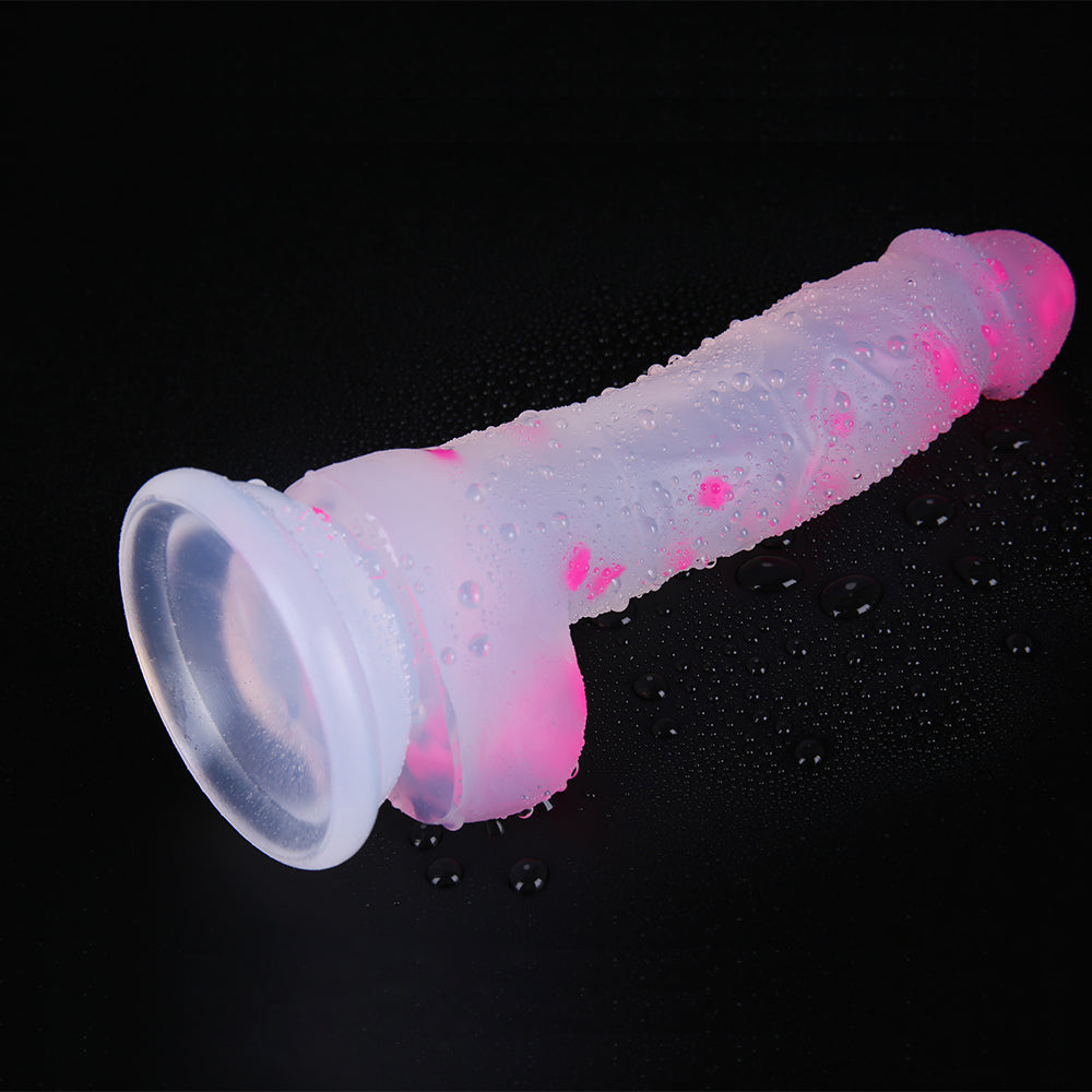 7 Inch Silicone Confetti Jelly Dildo