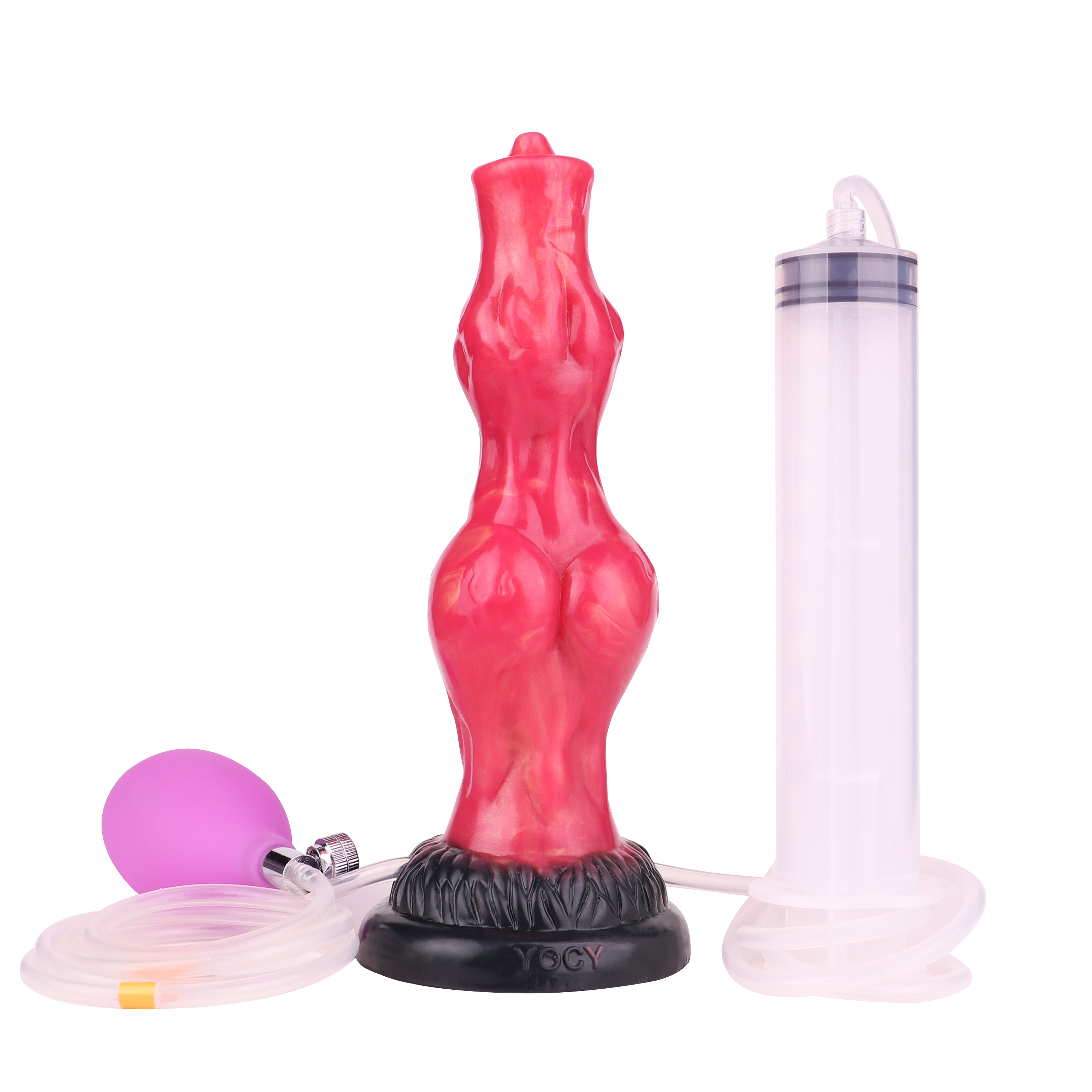 8 Inch Red Horse Cock Ejaculating Dildo