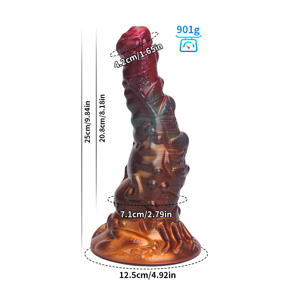 9 Inch Textured Fantasy Monster Dildo