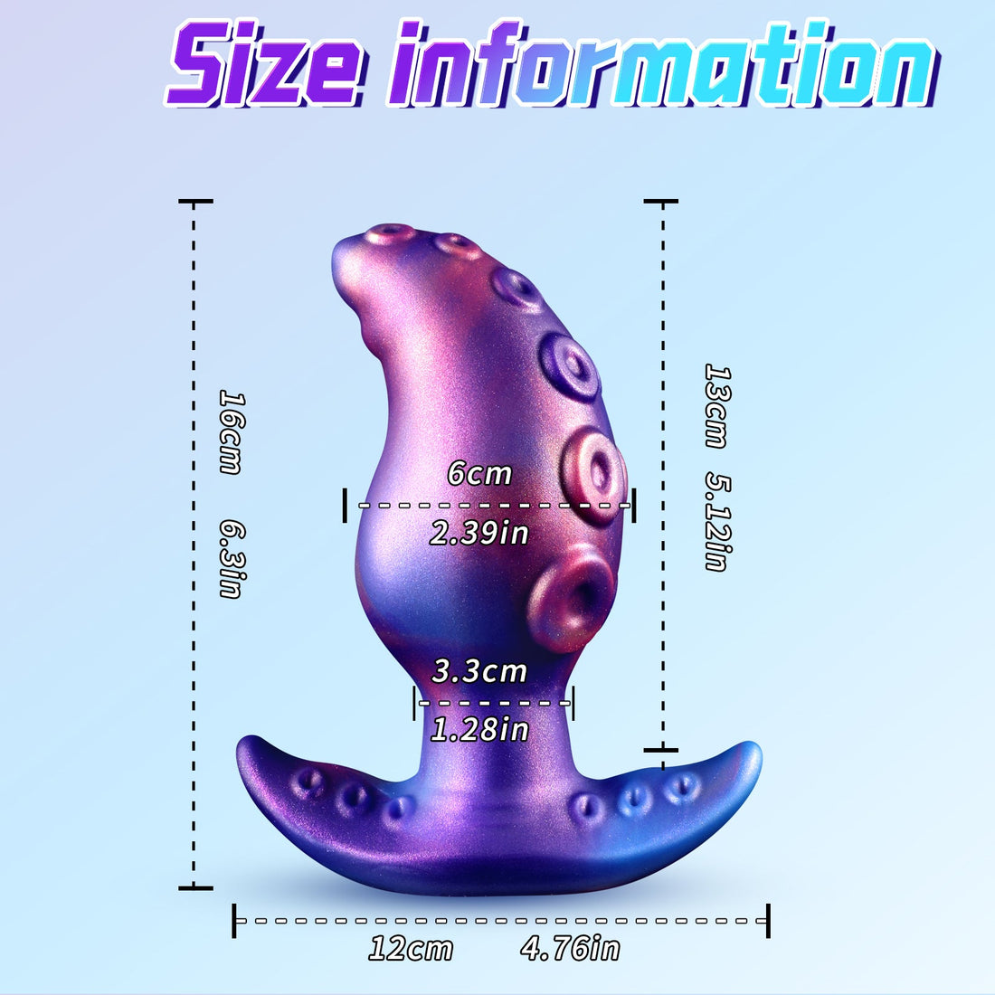 Purple Alien Tentacle Silicone Butt Plug