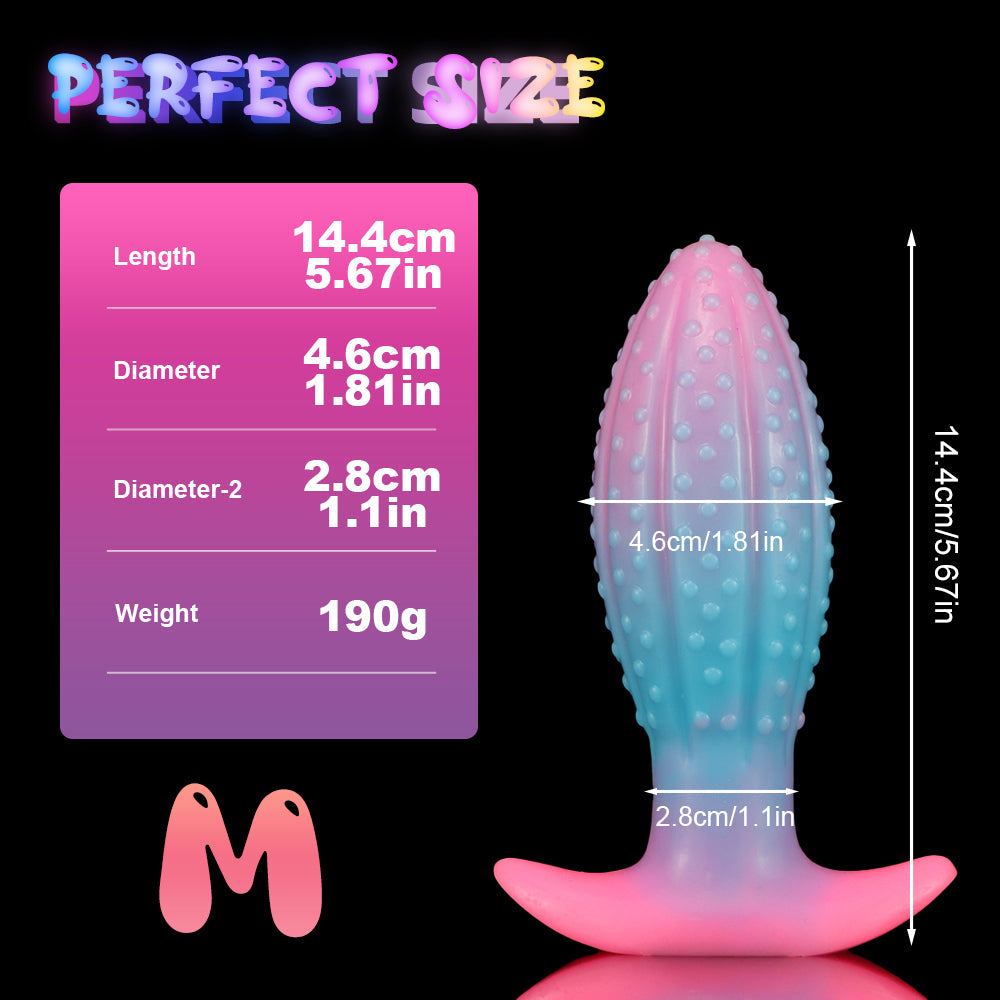 Glow In The Night Prickly Cactus Big Butt Plug—Multiple sizes