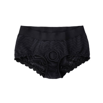 Black Close Fitting Strap On Harness