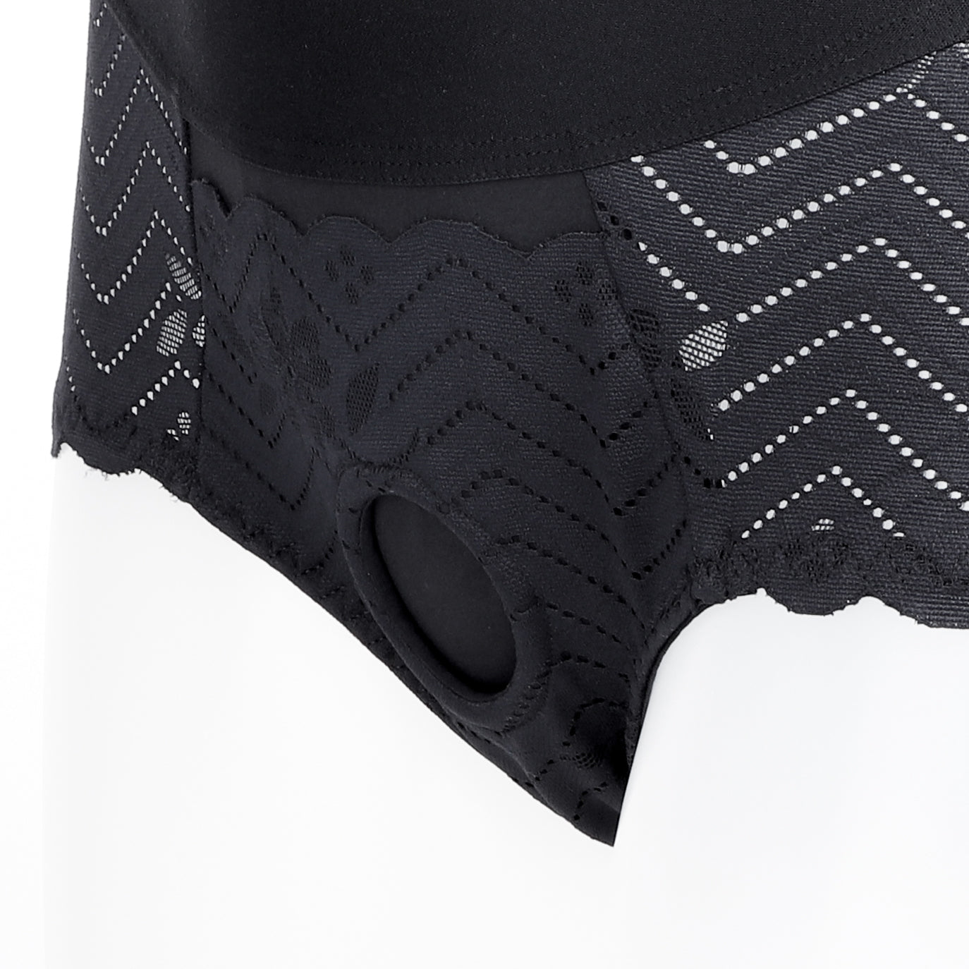 Black Close Fitting Strap On Harness