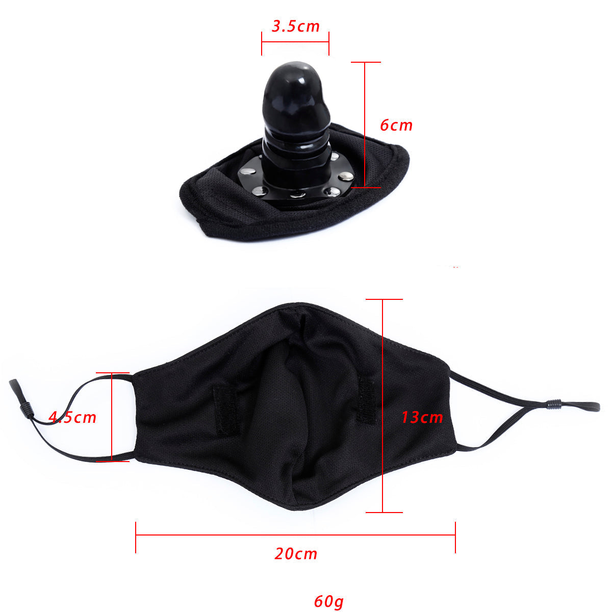 Discreet Face Mask BDSM Dildo Gag