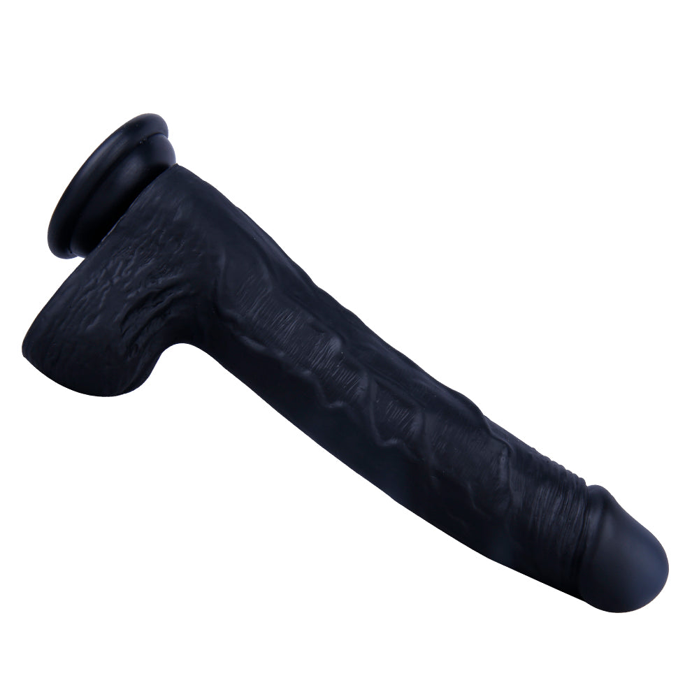 10 Inch Long Silicone Black Dildo